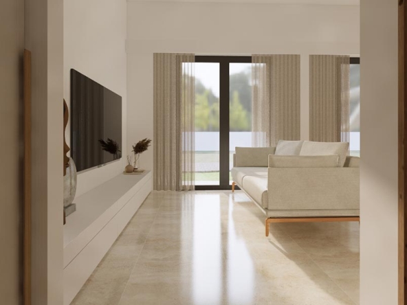 Soggiorno con divano letto